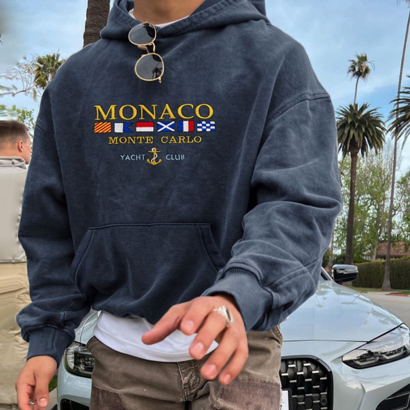 Men's retro neutral plus-size high fashion men's high street outdoor casual hoodie_voghion.com