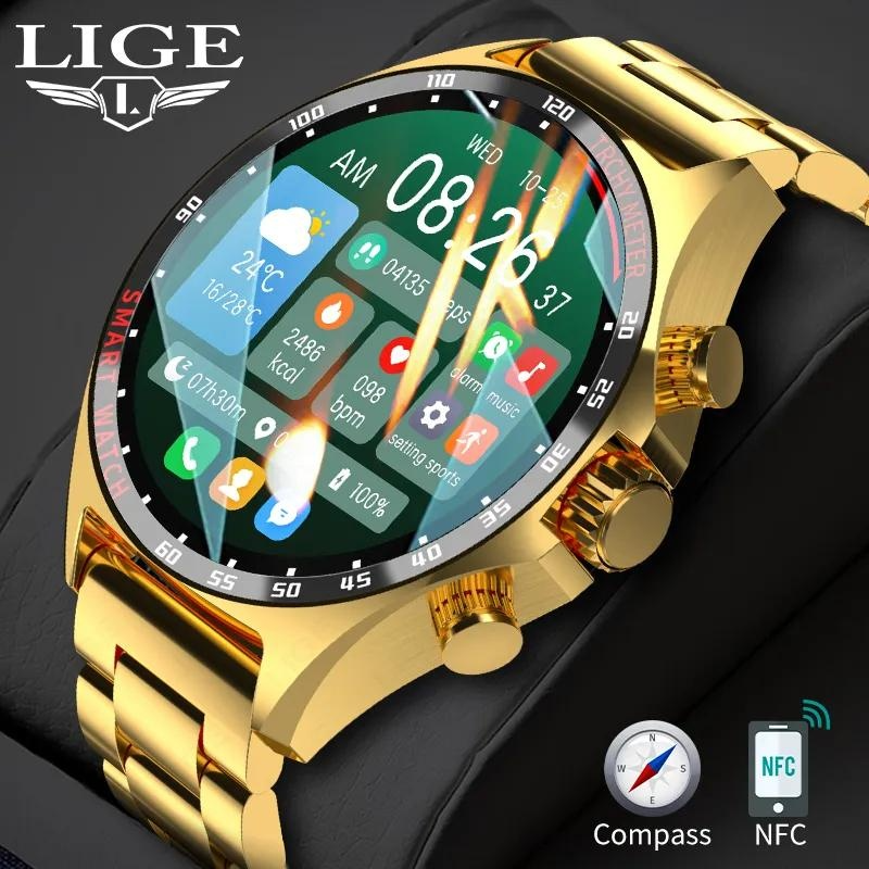 NORTH EDGE GPS Smart Watch for Men Bluetooth Call Receive/Dial, Fiess Tracker 1.58" HD Full Touch Screen with Heart_voghion.com