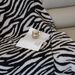 Zebra-Print Sofa Throw Semi-Velvet Office Nap Decorative Blanket_voghion.com