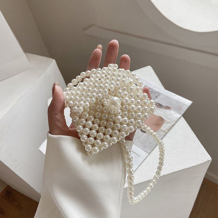 Umhängetasche mit Perlen, gewebt, Internet-Promi, Instagram, handgemachte Perlentasche, Mini-Kette, Damentasche_voghion.com