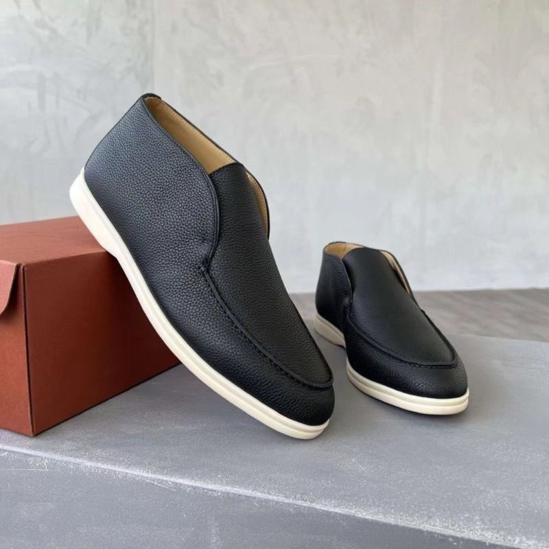 High-Top-Loafer aus echtem Kalbsleder, lässig, atmungsaktiv, zum Hineinschlüpfen, weiche Sohle, faule Herrenschuhe, trendige Schuhe_voghion.com