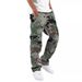 Herrenbekleidung Camouflage Overalls Outdoor Sporthosen Kordelzug Taschen Overalls Freizeithosen_voghion.com