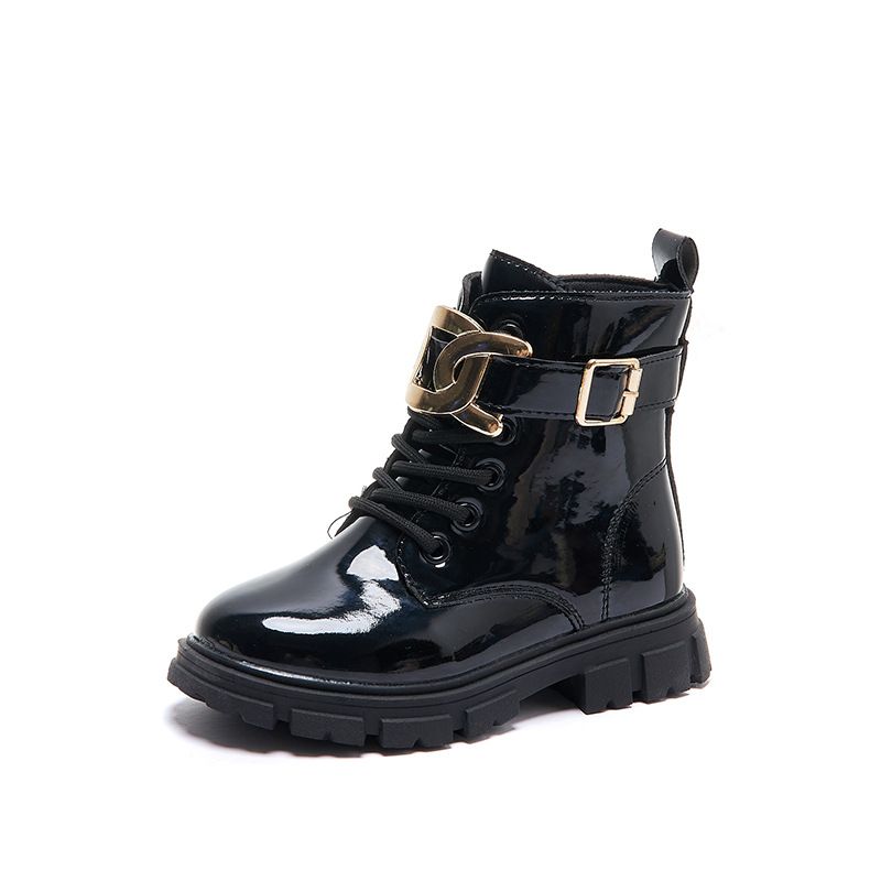Kids Shoes Girls Martin boots British short boots Internet celebrity children's boots autumn and winter princess fashion black cotton shoes_voghion.com