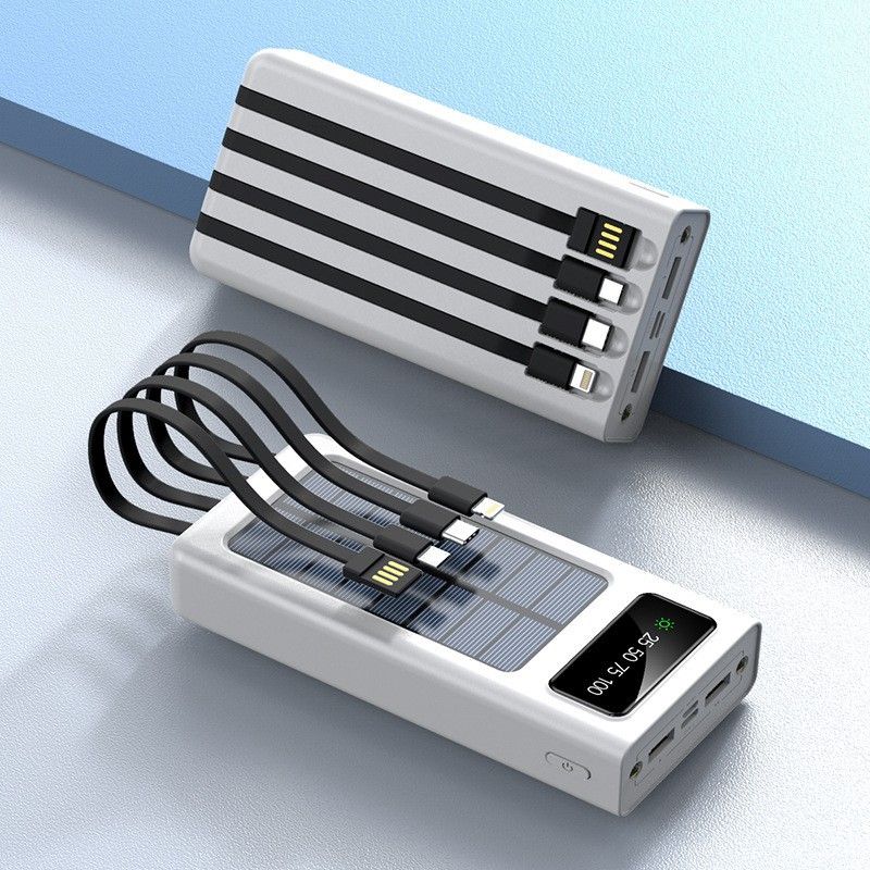 Comes With Four-Wire Three-In-One Solar Bank Digital Display 50000 Milliampere Large Capacity Mobile Power Supply_voghion.com