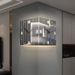 Abstract Minimalist Living Room Home Double-Sided Corner No-Drill LED Wall Wall-Mounted Clock_voghion.com