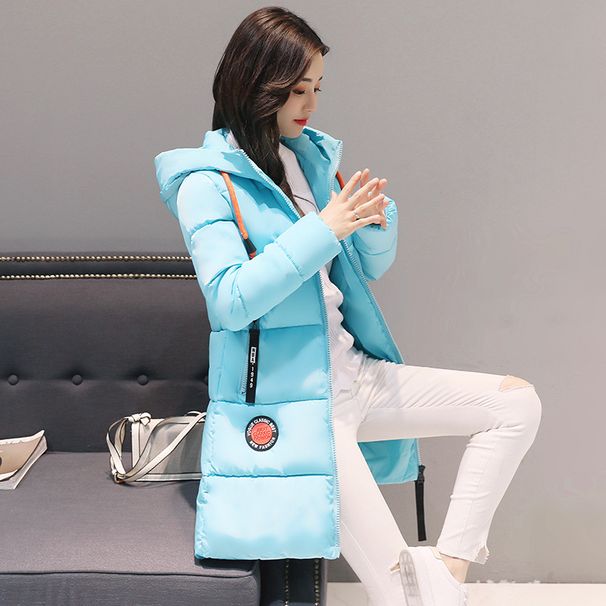 "Giacca imbottita con cappuccio di media lunghezza da donna – Cappotto invernale slim fit con cuciture a contrasto (taglie dalla M alla XXXL)"_voghion.com