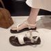 Niche Soft Sole Women's Roman Sandals 2025 Summer New Versatile Fashion Casual Toe Design Beach Shoes Wearable And Comfortable_voghion.com