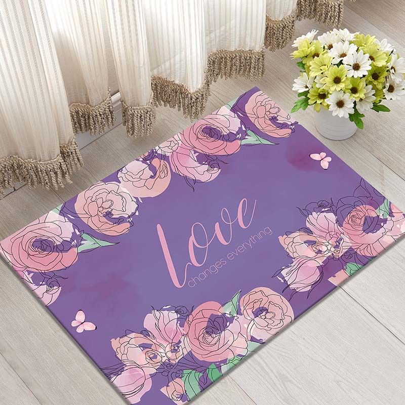 cute Bedside, Entrance Carpet, Door Mat, Washable Non Slip Mat_voghion.com
