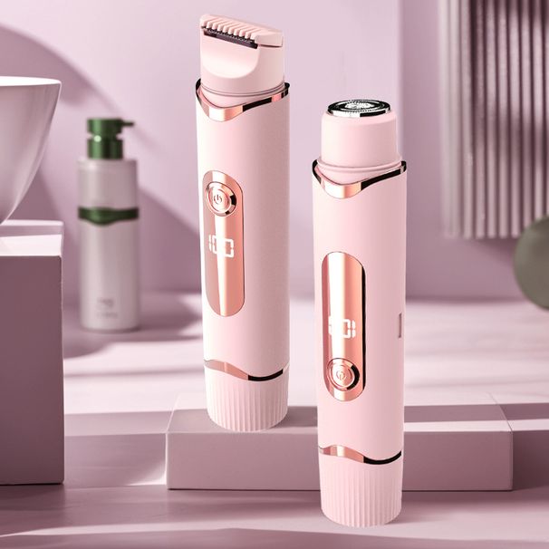 Rasoio elettrico portatile ricaricabile a doppia testina per le parti intime femminili, rasatura delle ascelle, epilazione di tutto il corpo e lama da barba._voghion.com
