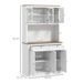 HOMCOM 71' Tall Kitchen Pantry Storage Cabinet With Microwave Stand, Freestanding Buffet With Hutch, 2 Drawers, 5 Doors, Adjustable Shelves And Glas_voghion.com