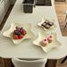 Nordisches Snacktablett-Set in Sternform, elegantes metallisches Punkt- und Sterndesign, 3-teilige dekorative Servierplatten für Wohnzimmer, Dessert_voghion.com