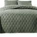 Mountain Pattern Bedspread - Premium Quilted Cover (King/Queen Size Wrinkle-Resistant Breathable Cotton Stylish Geometric Design)_voghion.com