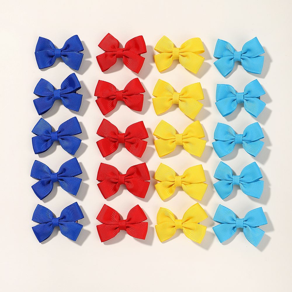 30 pezzi Mini colori casuali Dolce nastro farfalla nodo fermaglio per capelli Carino clip laterale frangia morsetto semplice accessorio per capelli nodo farfalla_voghion.com