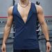 Men's Clothing Knitted Vertical Strip Fitness Sports Leisure Slim Vest Sleeveless Wide Shoulder Vest Men_voghion.com