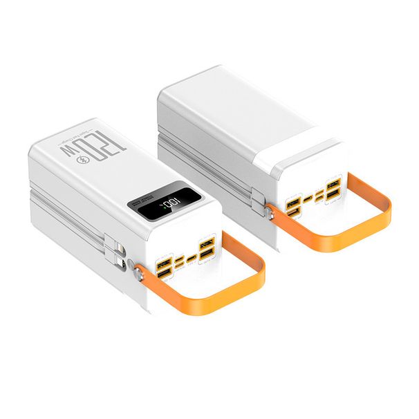 Power Bank da 50000 mAh con cavo integrato, ricarica superveloce PD40W, porte USB multiple, portatile per uso esterno e in viaggio_voghion.com