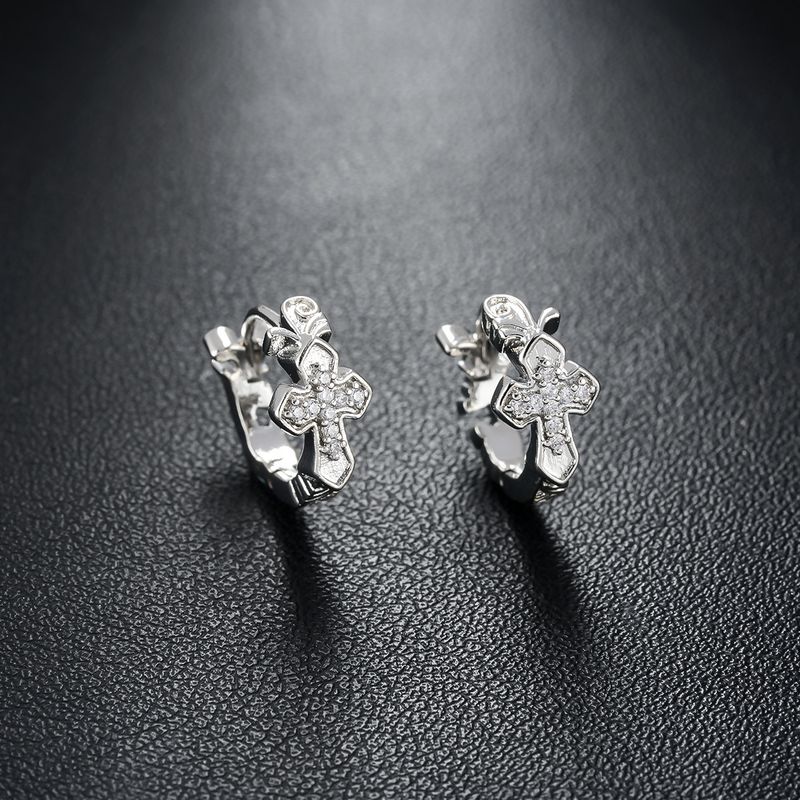 Cross E, Herenmodetrend, Persoonlijkheid, Creatief ontwerp, Oorgespen, Hoogwaardige veelzijdige accessoires voor dames,_voghion.com