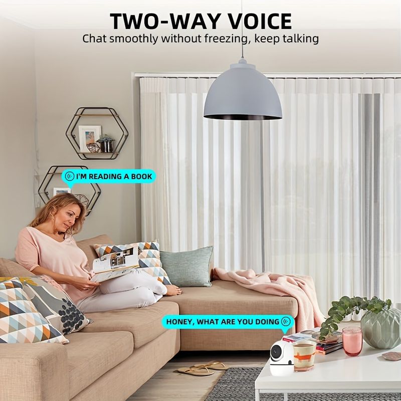 High Definition 1080P Wireless Security Camera, With AI Intelligent Humanoid Tracking And Motion Detection Functions, Support 2.4G Alarm Push,_voghion.com