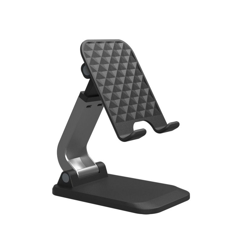 Adjustable Foldable Phone & Tablet Stand With Heavy Base - 360° Rotation, Multi-Angle Viewing, Stable Holder For Live Streaming, Video Calls_voghion.com