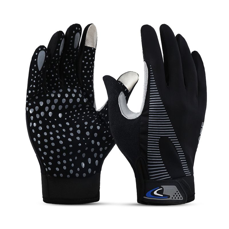 Guanti da equitazione con schermo touch a due dita, per sport all'aria aperta, pesca, bicicletta e motocicletta, con protezione solare completa Ice Silk_voghion.com