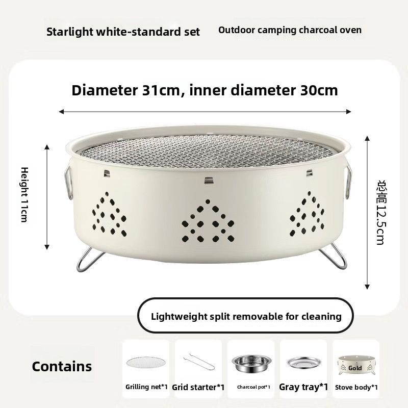 Portable Outdoor Indoor For Home Use, Camping Stove, Charcoal Barbecue Grill_voghion.com