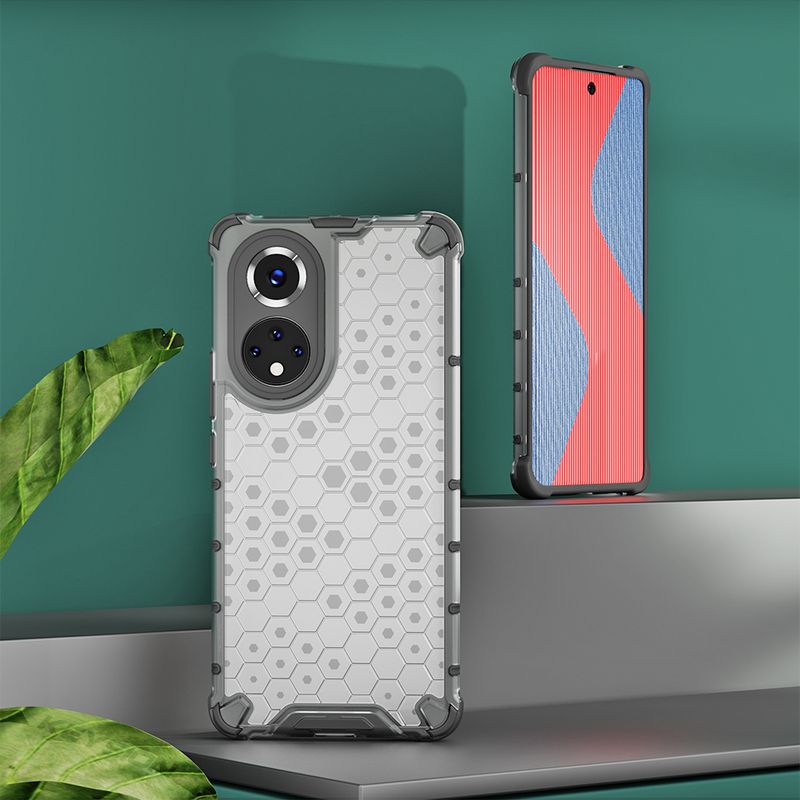 KEYSION Stoßfestes Rüstungsgehäuse für Honor X7 50 Lite Transparente Wabentelefonrückseite für Huawei Nove 9 SE 8 8i P50_voghion.com