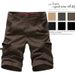 Loose Multi-Pocket Cargo Shorts Five-Point European Camouflage Mid-Length Plus Size Pants_voghion.com