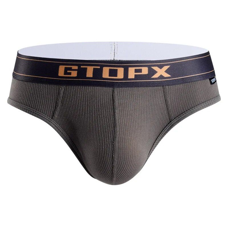 GTOPXMAN Sexy Underwear Low Waist U-convex Single Layer Men Briefs Thin for Summer_voghion.com