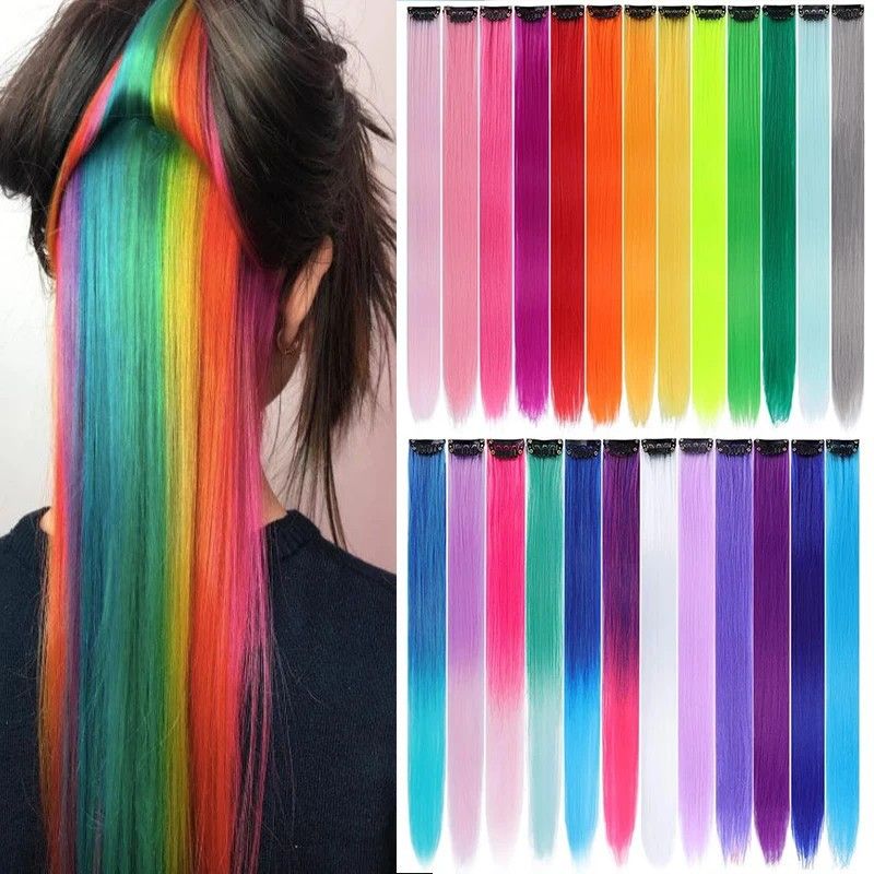 Faarfgradient Highlight nahtlos natierlech Perück Stéck een Stéck onsichtbar eenzel Clip hänkend Ouerfaarwen Hoerverlängerung Perück_voghion.com