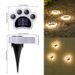 Solar Powered Cat Paw Garden Lights, Waterproof Outdoor LED Step Lights For Pathway, Yard, Patio, Staircase Decoration (White/Warm Light)_voghion.com