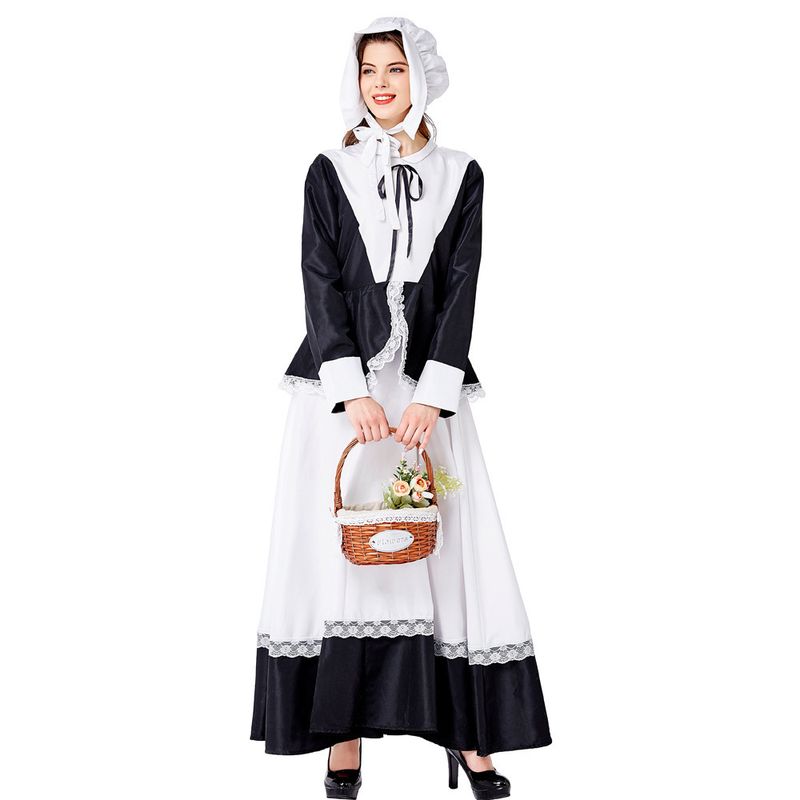 Halloween estate beer garden maid costume, long skirt, performance costume_voghion.com