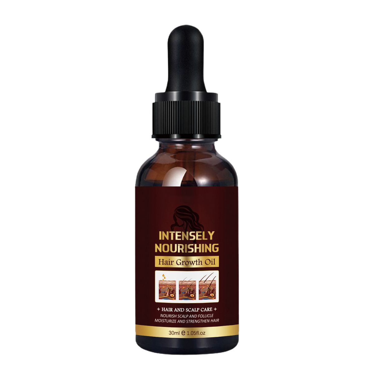 Aceite esencial para el crecimiento del cabello Aceleración del crecimiento Nutrición Engrosamiento del cabello Mantenimiento profundo Productos para la pérdida del cabello Crecimiento rápido Reparación Aceite de coco Suministros para el cabello_voghion.com