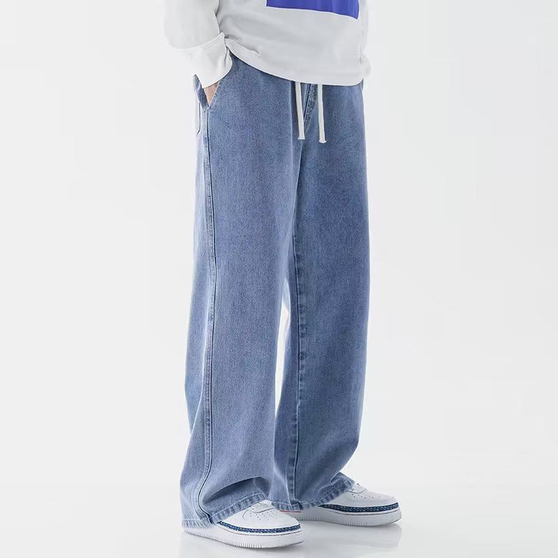 Jeans Herbst Übergroße Gerade Herren Lockere Und Trendige Ins Weite Bein Lässige Lange Hosen_voghion.com