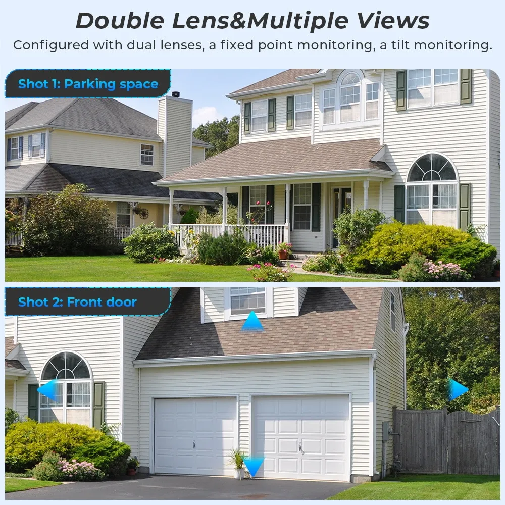 4K 8MP PTZ WIFI objektīvs divu ekrānu 4x digitālās tālummaiņas IP kamera 4MP HD automātiskā izsekošana āra videonovērošanas novērošanai iCSee lietotne_voghion.com