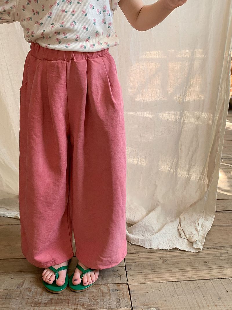 Kids’ Clothing Spring And Summer Candy Pants New Style Girls Pants Fashionable And Versatile Children's Solid Color Knitted  Female Treasure  Pants_voghion.com