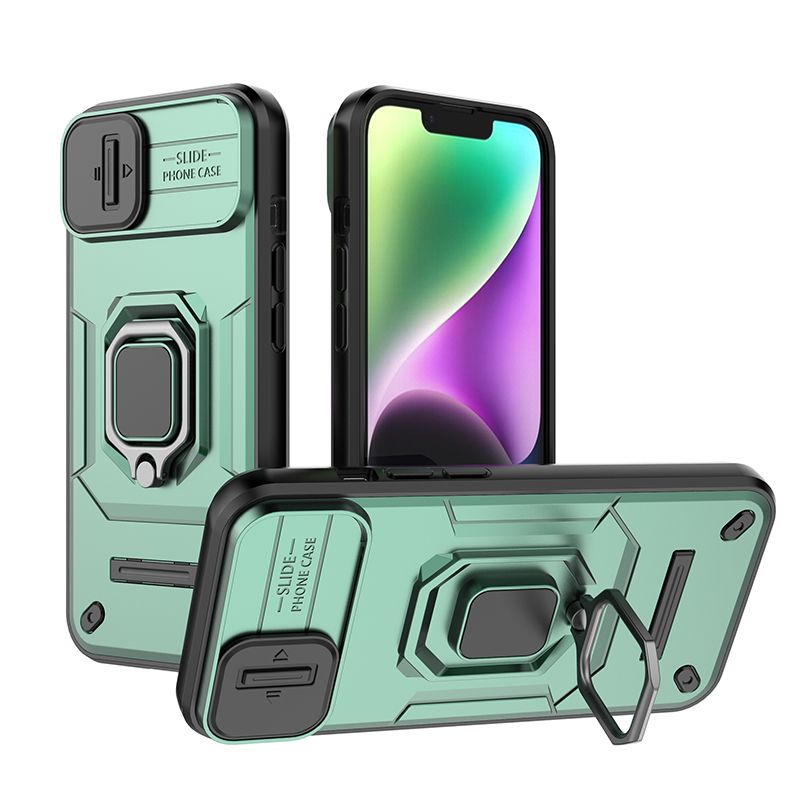 For Xiaomi 14 Redmi 12 13C Note12 13Pro 13Pro  4G 5G Business Man Sliding Camera Protect Ring Holder Stand Phone Case Cover_voghion.com