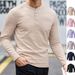 Men's Henley Shirt Long Sleeve - Breathable Button-Up Polo With Wrinkle-Resistant Fabric (6 Colors) | Smart Casual & Business Casual Essential_voghion.com