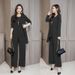 Fashionable Plus Size Women's Suit New 2025 Autumn Winter Wide Taipai Slimming Stylish Women's Clothing Three-Piece Set_voghion.com