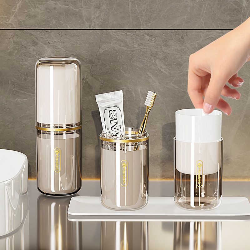 Portable Travel Toothbrush Holder With Sealing Lid, Compact Toothpaste & Brush Storage Case For Camping, Gym, Business Trips_voghion.com