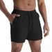 Pantaloncini da corsa con inserti in rete da uomo - Asciugatura rapida e traspiranti per palestra, basket e allenamenti all'aperto (nero/bianco)_voghion.com