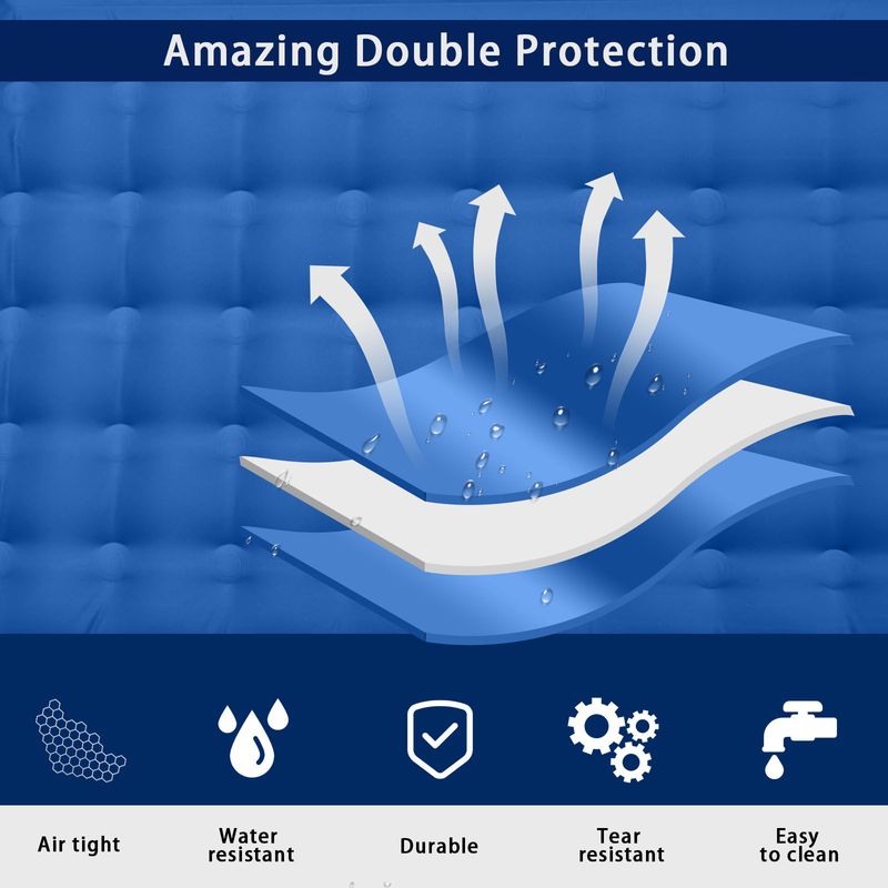 Outdoor Camping Inflatable Mattress New Inflatable Mattress Drawstring Type Inflatable Bed Camping Car Tent Sleeping Pad_voghion.com