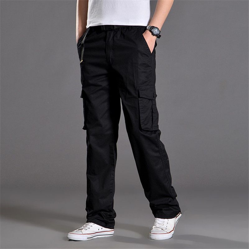 Herrenbekleidung Verschleißfeste Overalls für Herren Multi-Pocket-Hosen für den Arbeitsschutz_voghion.com