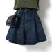 hot selling Pleated High Waist Plus Size Denim Shorts For Women Summer Casual Wide Leg Slim A Line Skirt Elegant Girl Hot Pants_voghion.com