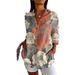 Women's Clothing Seven Sleeve Shirts Animal Pattern Print 3D Shirts_voghion.com