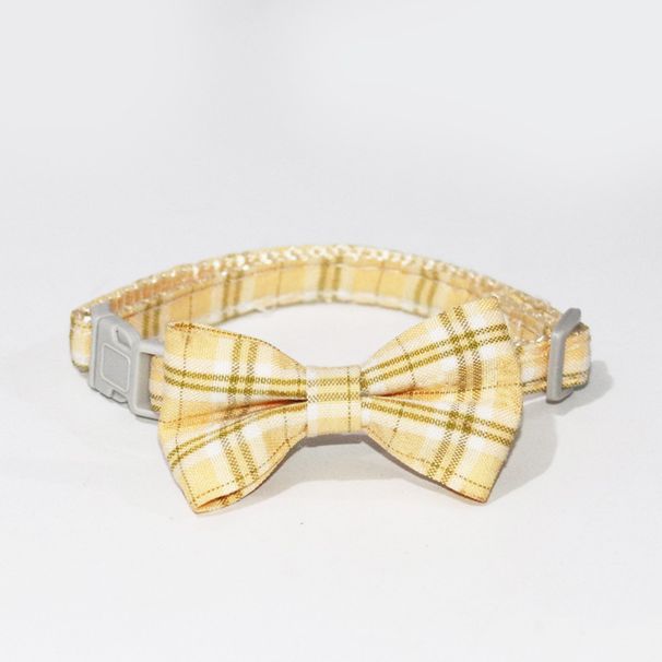 Collier réglable pour chat et chien avec nœud papillon_voghion.com