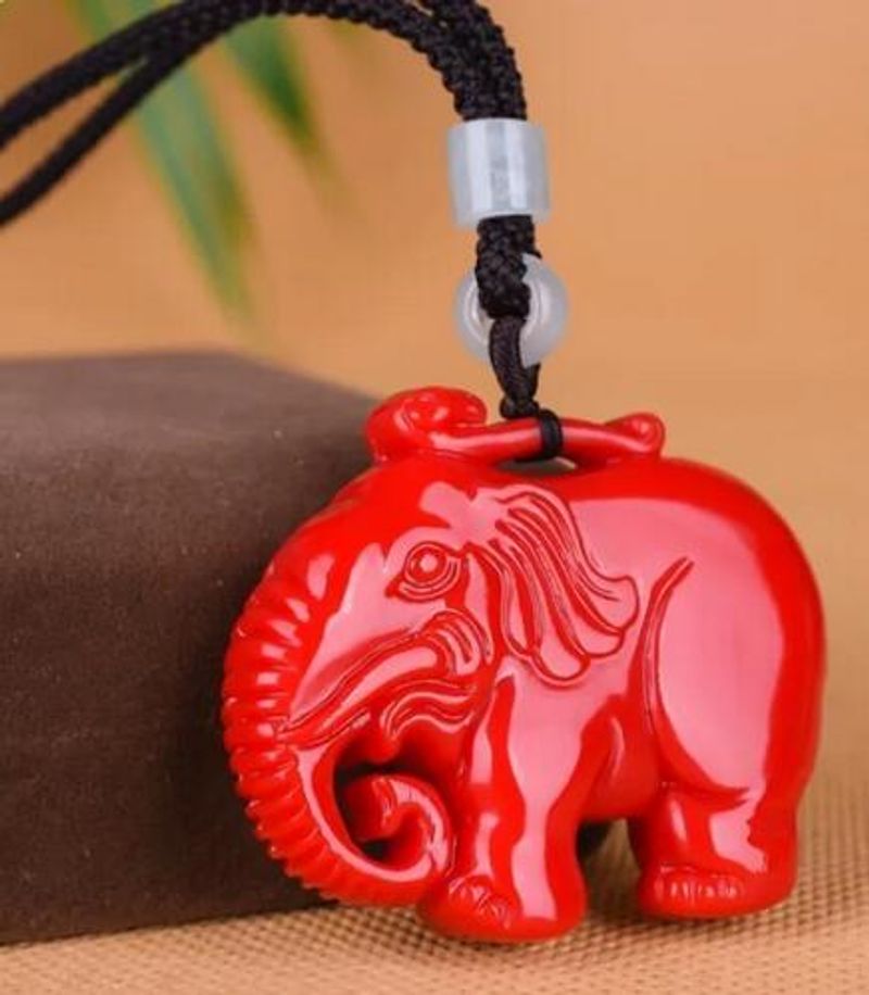Pendente Éléphant Sculpté Coloré pour Femme, Collier Chinois Naturel, Bijoux en Jadéite, Mode Porte-Bonheur, Amulette Cadeau Pull, JOL_voghion.com