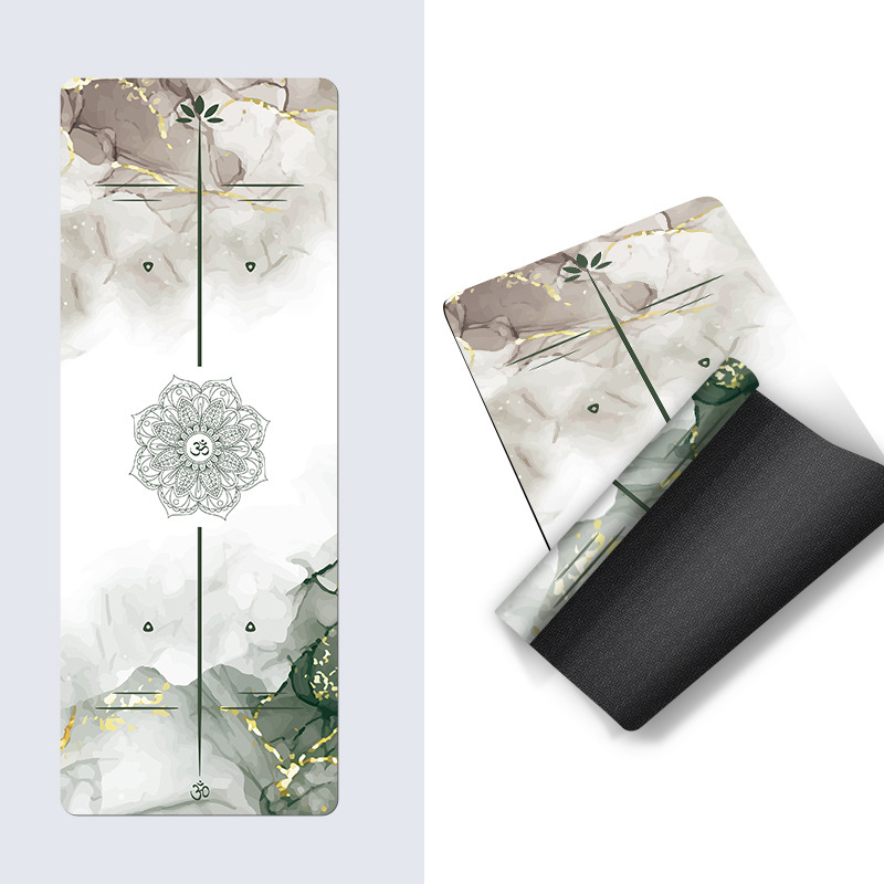 Suede Printed Thin Portable Foldable Yoga Mat Professional Non Slip Fitness Exercise Men And Women Home Yoga Mat_voghion.com