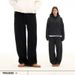 Unisex-Sweatpants für Pendler – Fleecegefütterte Hose mit strukturiertem Seitenschlitz am Saum (Dunkelgrau/Schwarz/Gelb meliert, M-XXL)_voghion.com