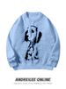 Men's Retro Streetwear Sweater With Embroidered Puppy Design - Soft Knit Crewneck Pullover For Casual Fall Outfits_voghion.com