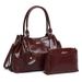 Women's Stylish Crossbody Bucket Bag - Spacious PU Leather Handbag With Magnetic Closure For Daily Use (Black, Wine Red)_voghion.com