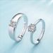 Bagues de couple, une paire de bagues pour homme et femme, bagues en diamant, bouche vivante réglable, cadeau de Saint-Valentin chinois, demande en mariage, diamant_voghion.com